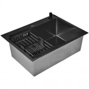 Мойка кухонная Wisent WS36050В PVD Графит Мойка кухонная Wisent WS36050В PVD Графит