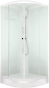 Душевая кабина Domani-Spa Delight Slim 88 80x80 сатин матированное стекло / белые стенки с крышей Душевая кабина Domani-Spa Delight Slim 88 80x80 сатин матированное стекло / белые стенки с крышей