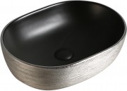 Умывальник накладной Roxen Sandra 570195-B 48x34 черный матовый/серебро Умывальник накладной Roxen Sandra 570195-B 48x34 черный матовый/серебро