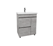 Тумба напольная "ТИМБЕР" 700 мм БЕТОН 2 ящика 1 распашная(под ум-к COMO 70) 2 ящ/расп дв., 7106