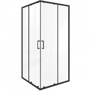 Душевой уголок GoodDoor LITE CR-80-C-B 80x80 прозрачное стекло / профиль черный