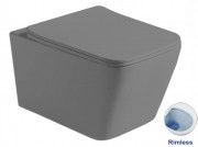 Унитаз подвесной Vincea Q-Line VT1-12MG с сиденьем soft-close серый матовый