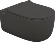 Унитаз подвесной Berges EGO XL Rimless 080218 36x54 сиденье Duroplast, микролифт, матовый антрацит
