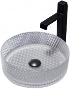 Умывальник накладной Amore di Mare Murano 36501-RD 36x36 матовый хрусталь