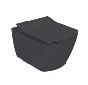 Унитаз подвесной Creavit Elegant 37x51,3 антрацит матовый, без сиденья
