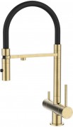 Смеситель для кухни IDDIS Ace ACEMGFFi05 с фильтром и гибким изливом золото Смеситель для кухни IDDIS Ace ACEMGFFi05 с фильтром и гибким изливом золото