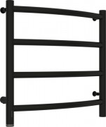 Полотенцесушитель электрический Сунержа Галант 4.0, 500x500, МЭМ левый, чёрный матовый 31-0830-5050