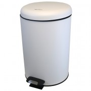 Урна с педалью Ksitex BGR-12W, микролифт, белая, 12л.