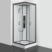 Душевая кабина Parly AMI Quadro 90x90 стекла прозрачные / задние стенки белые