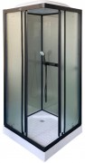 Душевая кабина Parly Frost FQ811B 80x80 матовое стекло / матовые задние стенки / черный профиль Душевая кабина Parly Frost FQ811B 80x80 матовое стекло / матовые задние стенки / черный профиль