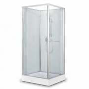 Душевая кабина Aquabath Atlas AB-1002S 90x90 б/к, стекла прозрачные, профиль хром
