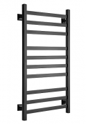 Полотенцесушитель водяной Ростела Квадро V 30 бок.подв.1/2" 500х1000/10 Ral 9005 чёрный