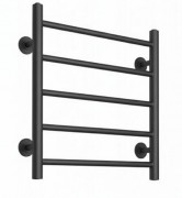 Полотенцесушитель водяной Ростела Виктория (нижн,подв, 1" резьба) 400x600 / 5 Ral 9005 чёрный