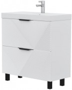 Тумба напольная Volna Geometry 80.2Y с умывальником Lake 80 белый