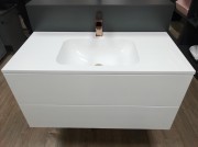 Тумба под умывальник подвесная Vela Бланка 100П белый (открывание нажатием)