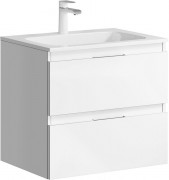 Тумба подвесная Aqwella Accent 61 с умывальником белая
