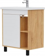 Тумба напольная VOLNA Osmond 70 с умывальником Фостер 70 светлое дерево