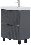 Тумба под умывальник Volna Geometry 60.2Y графит (9696)