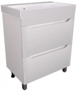 Тумба под умывальник Vako Фрост Слим 70 2 ящика, белая Тумба под умывальник Vako Фрост Слим 70 2 ящика, белая