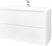 Тумба под умывальник Raval Welto 100 Wel.01.100.2/P/W/RL 2 ящика, белый