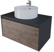 Тумба под умывальник Axus Бурэ 70 темно-серый/дерево