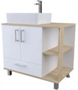 Тумба под умывальник Axus Альпина 80 белый/светлое дерево Тумба под умывальник Axus Альпина 80 белый/светлое дерево
