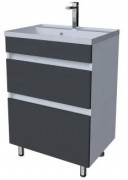 Тумба Axus Ромеро 60 под умывальник Слим, графит матовый Тумба Axus Ромеро 60 под умывальник Слим, графит матовый