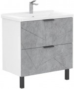 Тумба Volna Twing tnTWG80.2Y-02-1 с умывальником Миранда 80 бетон