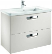 Тумба с умывальником Roca The Gap Original 60см ZRU9302734 + 327472000 белый матовый