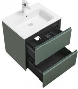 Тумба с умывальником Roca Ona 60 см 857613513 + ZRU9307561 зеленый матовый