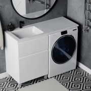 Тумба под умывальник Vela Мира 57Н TU27017 белый глянец