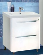 Тумба под умывальник Vako Волга 2 ящика Como 70 белый