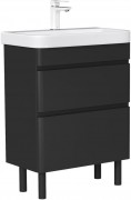 Тумба напольная под умывальник Equil Eltoro 70.2Y (9595) черная матовая