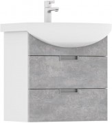 Тумба подвесная Volna Vario Z 70.2Y с умывальником Балтика 70 бетон