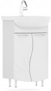 Тумба напольная Volna Adel 50.2D с умывальником Ладога белая
