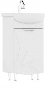 Тумба напольная Volna Adel 40.1D с умывальником Азов белая