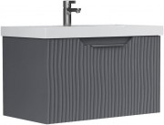 Тумба подвесная EQUIL Mirage 80.1Y с умывальником Prime 80 графит софт Тумба подвесная EQUIL Mirage 80.1Y с умывальником Prime 80 графит софт