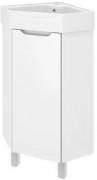 Тумба напольная угловая Emmy Агата 43 под умывальник Вега 43, белая