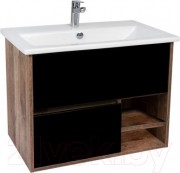 Тумба под умывальник Viant Люксембург Элина 60 / VLUX60ELCH-T2YP (черный)
