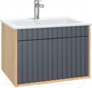 Тумба под умывальник Onika Дайлер 60 / 106151 (графит/дуб сонома)