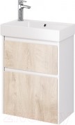 Тумба под умывальник Dreja Slim 55 / 99.0500 (белый глянцевый/дуб кантри) Тумба под умывальник Dreja Slim 55 / 99.0500 (белый глянцевый/дуб кантри)