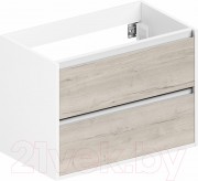 Тумба под умывальник ЗОВ Парма 70 / P70LWP0MWHMC1A (белый/белый галифакс)