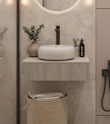 Тумба под умывальник ЗОВ Токио Премиум 60 / TP60ELSPTOC2 (вяз либерти серебряный)