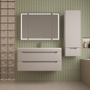 Тумба под умывальник Symbolite Остин 100 Plus 2 ящика (подвесная, крем)