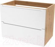 Тумба под умывальник ЗОВ Дион 60 / D60LHO0M9003MKV5 (белый матовый/дуб) Тумба под умывальник ЗОВ Дион 60 / D60LHO0M9003MKV5 (белый матовый/дуб)