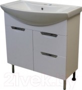 Тумба под умывальник СанитаМебель Камелия-67.51к Д3 (белый)
