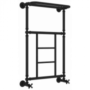 Полотенцесушитель водяной Сунержа Ренессанс 1452 31-0282-8650, 860x500, с полкой, матовый черный