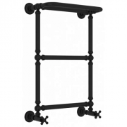 Полотенцесушитель водяной Сунержа Ренессанс 1386 31-0281-6640, 660x400, с полкой, матовый черный