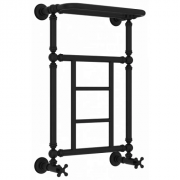 Полотенцесушитель водяной Сунержа Ренессанс 1452 31-0282-6640, 660x400, с полкой, матовый черный