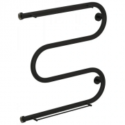 Полотенцесушитель водяной Сунержа М-образный+ 31-4008-6060, 600x600, с 2 полками, матовый черный